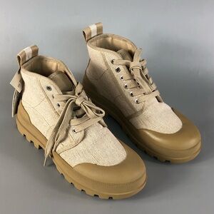 Zara Beige Combat & Moto Boots Size 6